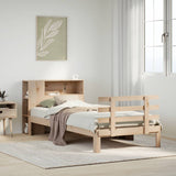 Letto Libreria senza Materasso 90x200 cm Legno Massello Pino