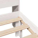 Letto Libreria senza Materasso Bianca 90x200 cm Legno di Pino