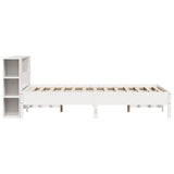 Letto Libreria senza Materasso Bianco 120x200 cm Legno di Pino