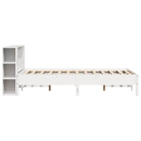 Letto Libreria senza Materasso Bianco 120x190 cm Legno di Pino