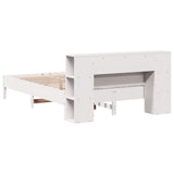 Letto Libreria senza Materasso Bianco 120x190 cm Legno di Pino