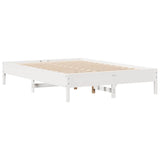 Letto Libreria senza Materasso Bianco 120x190 cm Legno di Pino