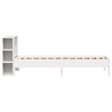 Letto Libreria senza Materasso Bianca 90x200 cm Legno di Pino