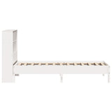 Letto Libreria senza Materasso Bianco 90x190 cm Massello Pino