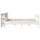 Letto Libreria senza Materasso Bianco 120x190 cm Legno di Pino