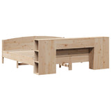 Letto Libreria senza Materasso 200x200 cm in Legno di Pino