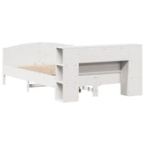 Letto Libreria senza Materasso Bianco 120x200 cm Legno di Pino