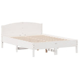 Letto Libreria senza Materasso Bianco 120x200 cm Legno di Pino