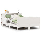 Letto Libreria senza Materasso Bianco 120x190 cm Legno di Pino