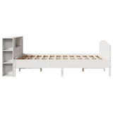 Letto Libreria senza Materasso Bianco 120x190 cm Legno di Pino
