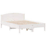 Letto Libreria senza Materasso Bianco 120x190 cm Legno di Pino