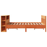 Letto Libreria senza Materasso Marrone Cera 150x200 cm in Pino