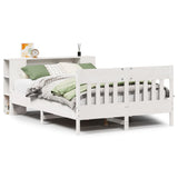 Letto Libreria senza Materasso Bianco 120x200 cm Legno di Pino