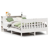 Letto Libreria senza Materasso Bianco 120x190 cm Legno di Pino