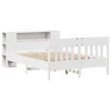 Letto Libreria senza Materasso Bianco 120x190 cm Legno di Pino