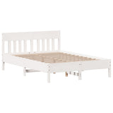 Letto Libreria senza Materasso Bianco 120x190 cm Legno di Pino