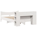 Giroletto senza Materasso Bianco 120x200 cm Legno Massello Pino