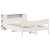 Letto senza Materasso Bianco 120x190 cm Legno Massello di Pino