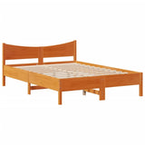 Letto senza Materasso Marrone Cera 120x190 cm in Legno di Pino