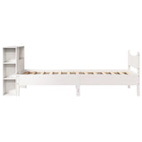 Giroletto senza Materasso Bianco 75x190 Legno Massello di Pino