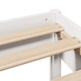 Giroletto senza Materasso Bianco 75x190 Legno Massello di Pino