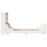 Letto Libreria senza Materasso Bianco 90x200 cm Legno Massello