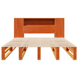 Letto Libreria senza Materasso Marrone Cera 150x200 cm Legno