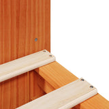 Letto Libreria senza Materasso Marrone Cera 120x190 cm Legno