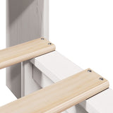 Letto Libreria senza Materasso Bianco 90x190 cm Legno Massello