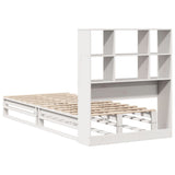 Letto Libreria senza Materasso Bianco 90x200 cm Legno Massello