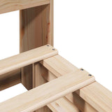 Letto Libreria senza Materasso 140x200 cm in Legno Massello