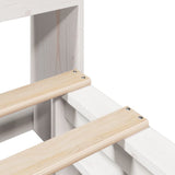 Letto Libreria senza Materasso Bianco 180x200 cm Legno Massello