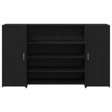 Scrivania per Reception Rovere Nero 180x50x103,5 cm in Legno di Argilla