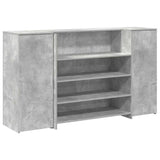 Banco Reception Grigio Cemento 180x50x103,5cm Legno truciolato