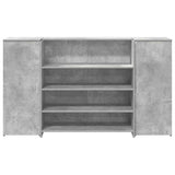 Banco Reception Grigio Cemento 180x50x103,5cm Legno truciolato