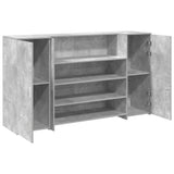 Banco Reception Grigio Cemento 180x50x103,5cm Legno truciolato