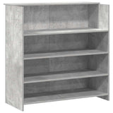 Banco Reception Grigio Cemento 180x50x103,5cm Legno truciolato