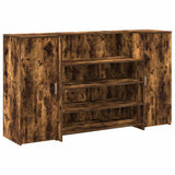 Banco Reception Rovere Fumo 180x50x103,5cm in Legno truciolato