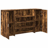 Banco Reception Rovere Fumo 180x50x103,5cm in Legno truciolato