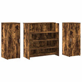 Banco Reception Rovere Fumo 180x50x103,5cm in Legno truciolato