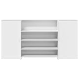 Scrivania per Reception Bianca 200x50x103,5 cm in Legno Massello