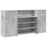 Banco Reception Grigio Cemento 200x50x103,5cm Legno truciolato