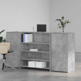 Banco Reception Grigio Cemento 200x50x103,5cm Legno truciolato