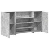 Banco Reception Grigio Cemento 200x50x103,5cm Legno truciolato