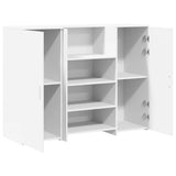 Banco Reception Bianco 135x50x103,5 cm in Legno truciolato