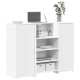Banco Reception Bianco 135x50x103,5 cm in Legno truciolato