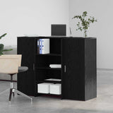 Banco Reception Rovere Nero 135x50x103,5 cm Legno truciolato