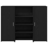 Banco Reception Rovere Nero 135x50x103,5 cm Legno truciolato