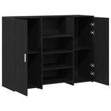Banco Reception Rovere Nero 135x50x103,5 cm Legno truciolato