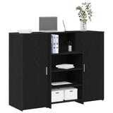 Banco Reception Rovere Nero 135x50x103,5 cm Legno truciolato
